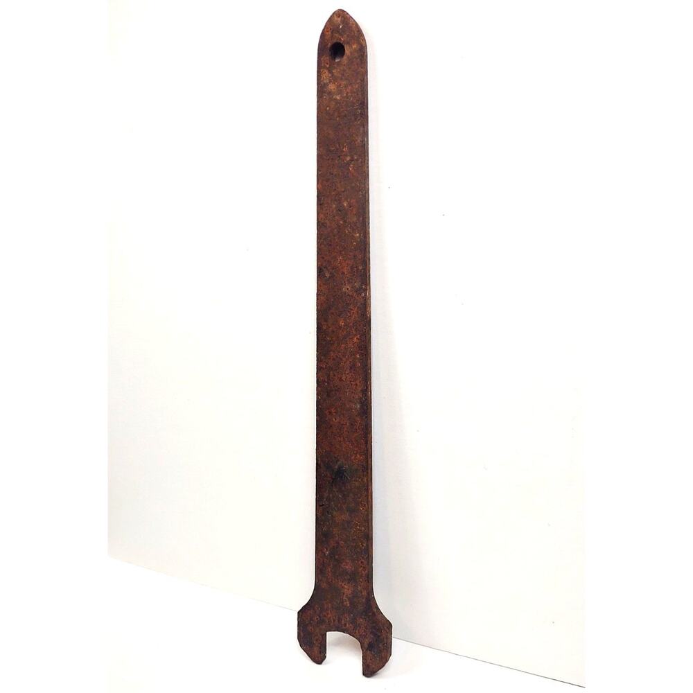 Vintage Hand Made Forged Railroad Wrench Rustic Steel 21" Mechanic Black Smith